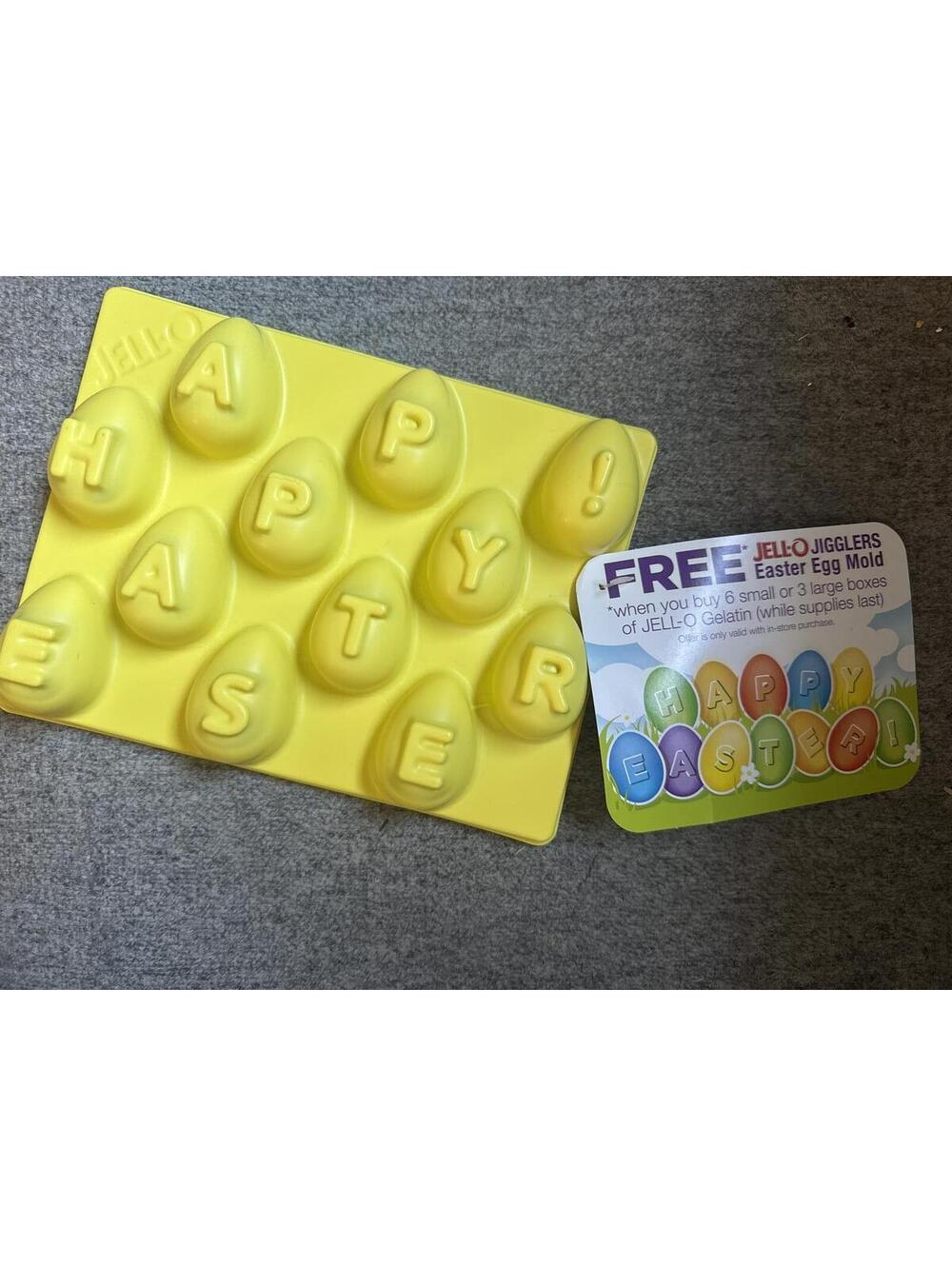 Jell-O Jigglers Easter Egg Letter Mold Tray Happy Easter 12 Cavity Kraft NOS